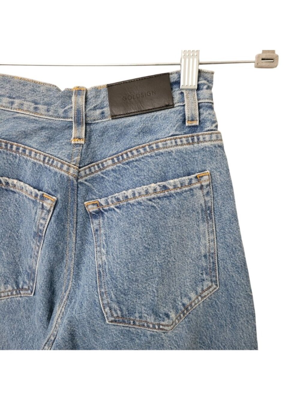 Goldsign High Waist Tapered Jeans Womens Size 23 Blue Cotton Denim - Picture 9 of 10